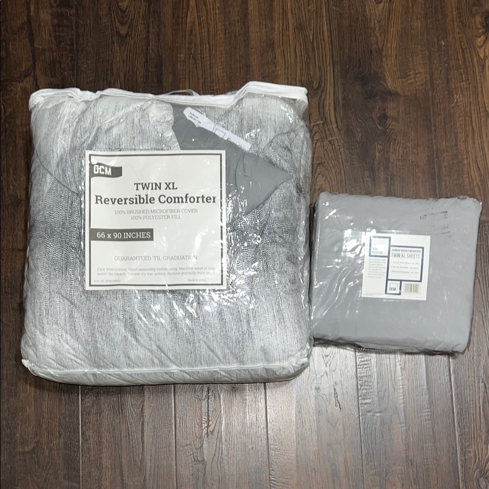 Plush Gray Comforter Set for Modern Bedrooms Twin xl